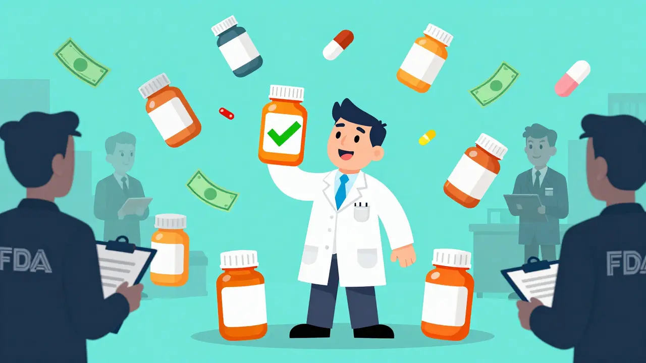 Generic drug market competition with pharmacist and FDA oversight
